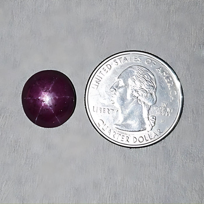 14.65cts Natural Untreated Star Ruby Gemstone Oval Shape Cabochon 14.5*13.5mm
