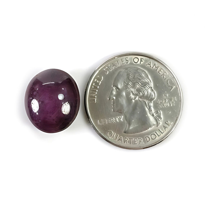 19.00cts Natural Untreated Star Ruby Gemstone Oval Shape Cabochon 15*13mm