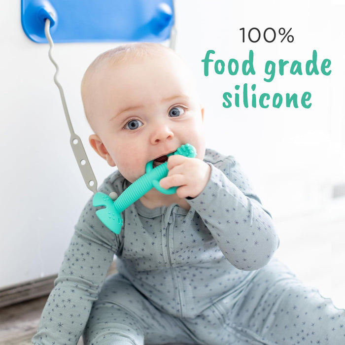 Busy Baby Teething Spoon being chewed on by a baby