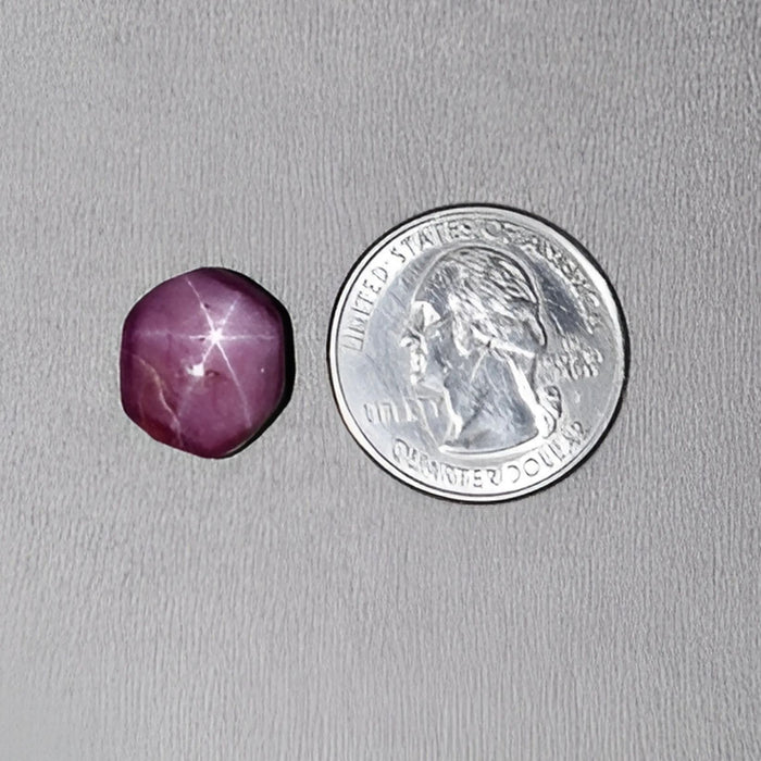 21.40cts Natural Untreated Star Ruby Gemstone Hexagon Shape Cabochon 15*13mm