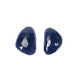 blue sapphire uneven rose cut