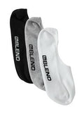 3 Pack Solid No Show Socks
