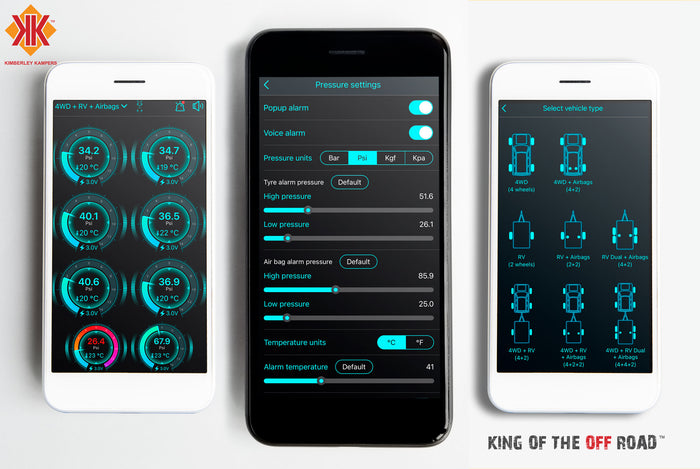 4x Pack - Kimberley Kampers Tyre Pressure Monitoring System (TPMS)