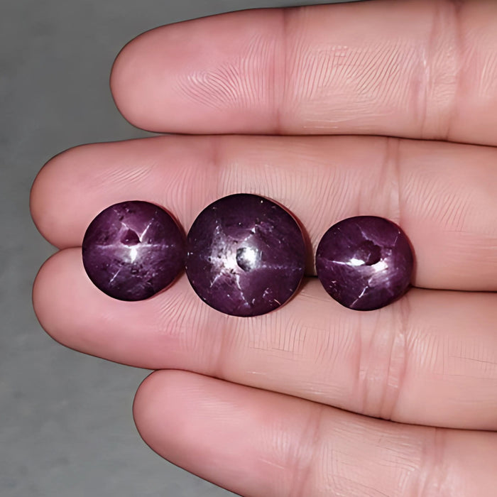 星光红宝石凸圆形宝石
