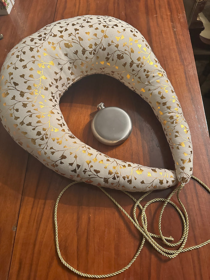 Hidden Flask Bum Roll – Gold Vine Brocade