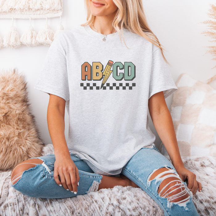 ABCD Teacher Graphic T-Shirt