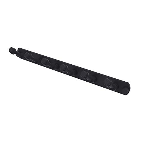 Allied Brass P-300-HK-6 Pipeline Collection 6 Position Tie and Belt Rack Decorative Hook, Matte Black