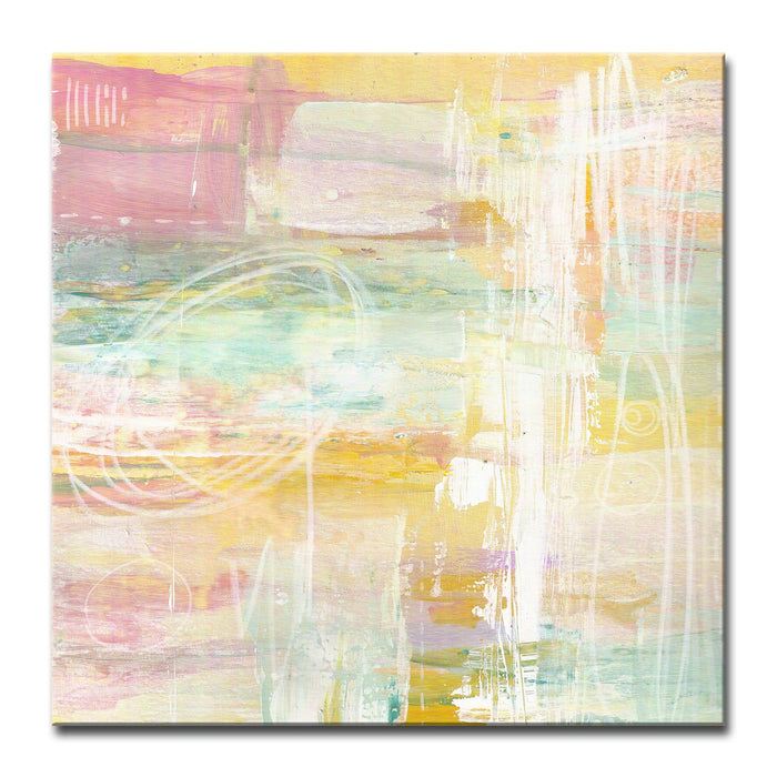 Amber Honey Peach' Wrapped Canvas Wall Art