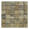 Antique Onyx 2x2 Tumbled Travertine Mosaic Tile 12x12 Sheet
