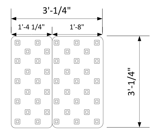 A diagram showing the dimensions of Aquaponics For Life's AquaBundance Raft Boards used for deep water culture.