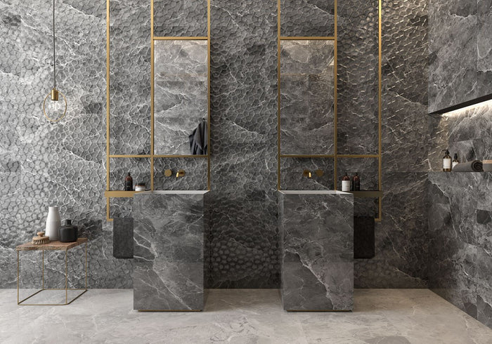Ariana Graphite 10x27 Glossy Ceramic Wall Tile