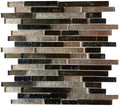Autumn Linear Glass Mosaic Tile 12x12 Sheet