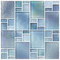 Avalon Blue Puzzle Glass Mosaic Tile 12x12 Sheet