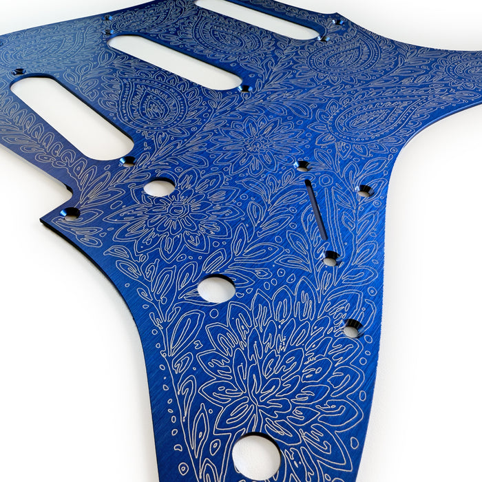 AxLabs Aluminum Etched Paisley Strat-style Pickguard - S/S/S - AxLabs
