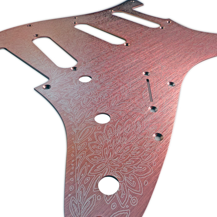 AxLabs Aluminum Etched Paisley Strat-style Pickguard - S/S/S - AxLabs