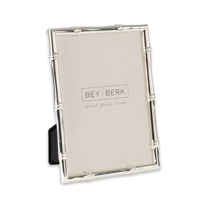 Bamboo Design 4" x 6" Silver Plated Picture Frame