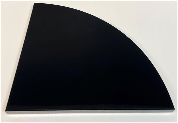 Black Glass Corner Shelf 9x9