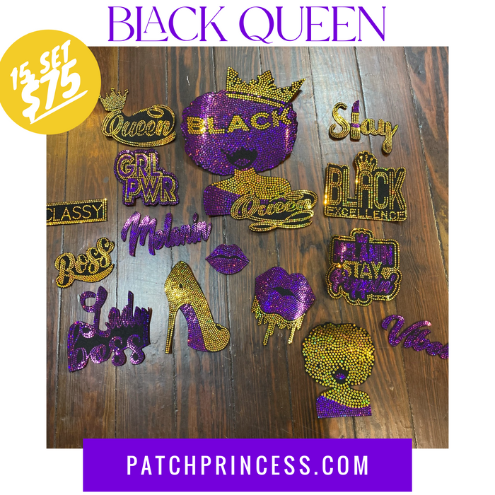 BLACK QUEEN 15 PATCH SET