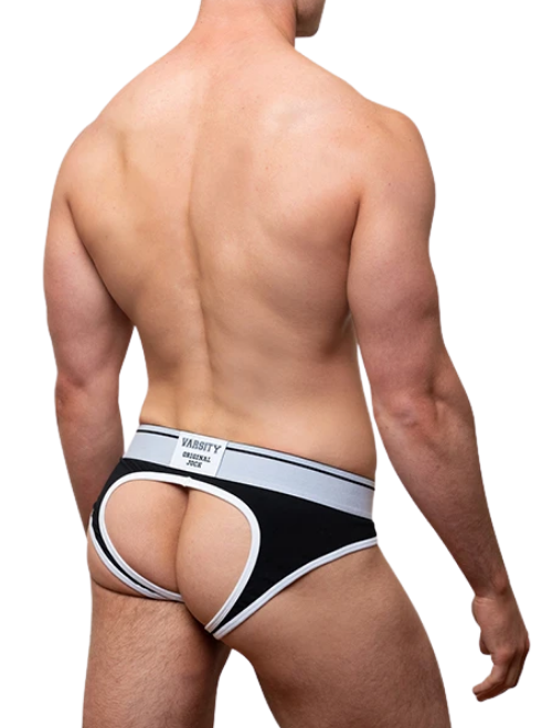Black Scrimmage Lace Up Jock Brief