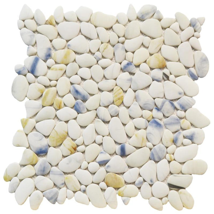 Blue Glass Pebble Mosaic Tile 12x12 Sheet