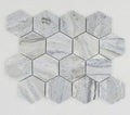 Blue Valley 3" Hexagon Marble Mosaic Tile 12x13 Sheet