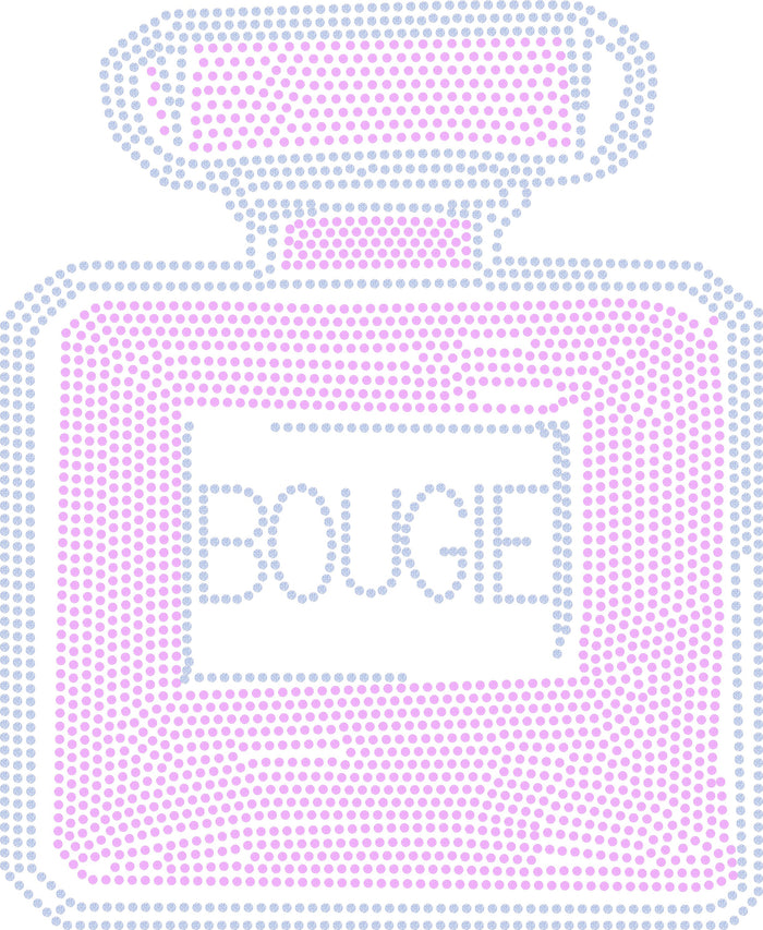 BOUGIE PERFUME BOTTLE CANVAS 11 X 11 BLING TRANSFERS