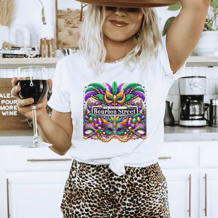 Bourbon Street Mardi Gras T-Shirt - Trendznmore