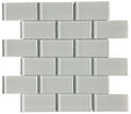 Bright White 2x4 Brick Glass Mosaic Tile 12x12 Sheet