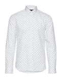 Bright White Mini Print Shirt