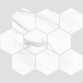 Carenza Bianca 4" Hex Matte Porcelain Mosaic Tile 12x12 Sheet