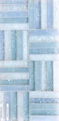 Caribbean Sticks and Stacks Glass Mosaic Tile 11x11 Sheet