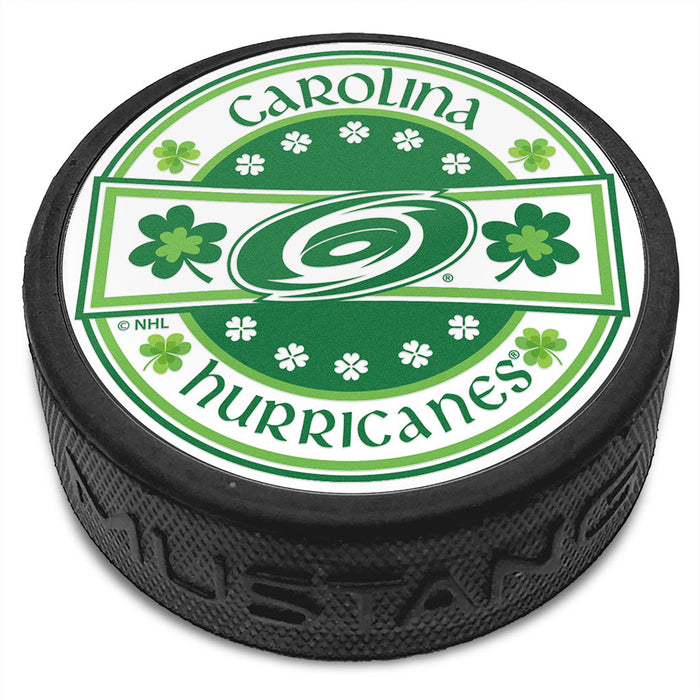 Carolina Hurricanes Lucky St. Patricks Day Puck