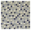 Carrara Blue and White 5/8" Crackle Glass Mosaic 12x12 Sheet