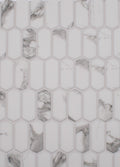 Grouted grey and white tile