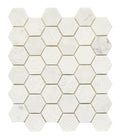 Carrara White 2x2 Hex 10x12 Marble Mosaic Tile
