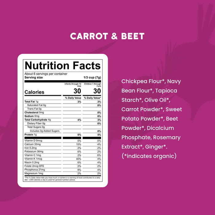 Carrot & Beet Organic Grain Free Puffs, No Sugar