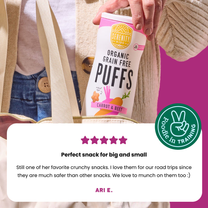 Carrot & Beet Organic Grain Free Puffs, No Sugar