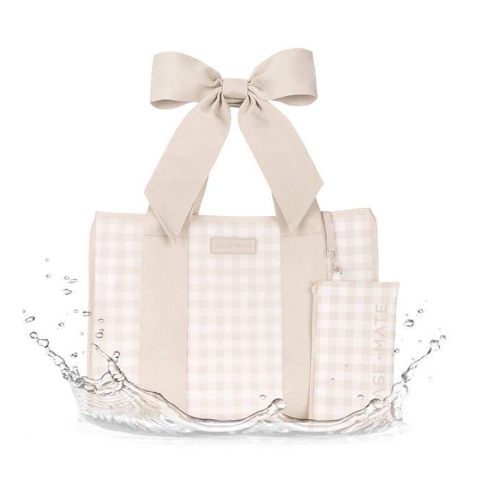 Case-Mate Latte Gingham Bow Jelly Tote Bag - The Preppy Bunny