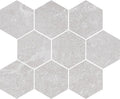 Chamonix White 4" Hexagon Porcelain Mosaic Tile 12x12