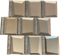 Champagne Glitz 3D Square Glass Mosaic Tile 12x12