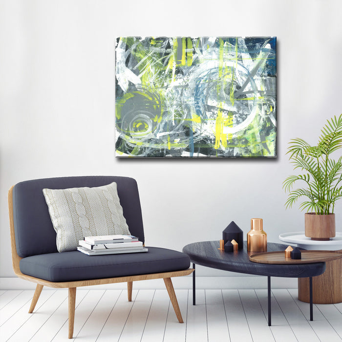 Charcoal and Lightning' Wrapped Canvas Wall Art