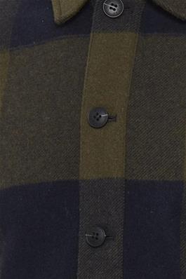 Checkered Wool Blend Overshirt
