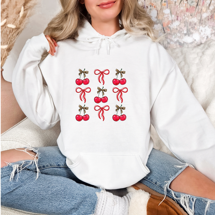 Cherry Bows Valentine's Day Graphic Hoodie