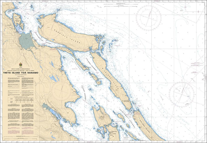 CHS Chart 3443: Thetis Island to/à Nanaimo