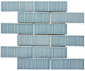 Coastal Hues Blue 2x6 Glass Mosaic Tile 12x12 Sheet
