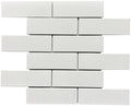 Coastal Hues White 2x6 Glass Mosaic Tile 12x12 Sheet