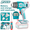 Cordless heat gun digital control 20V 30-550℃ TBLI2003