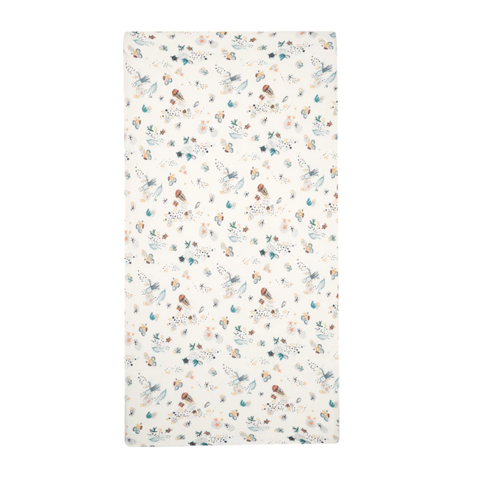 Cot bed fitted sheet in Our Planet design with playful underwater sea life print, crafted from soft organic cotton for cosy sleep