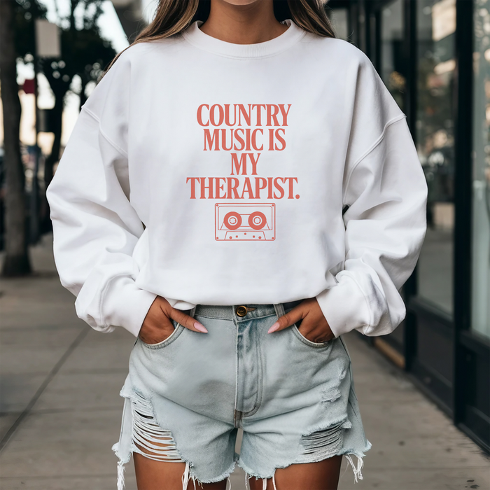 Country Music is My Therapist Crewneck Sweatshirt