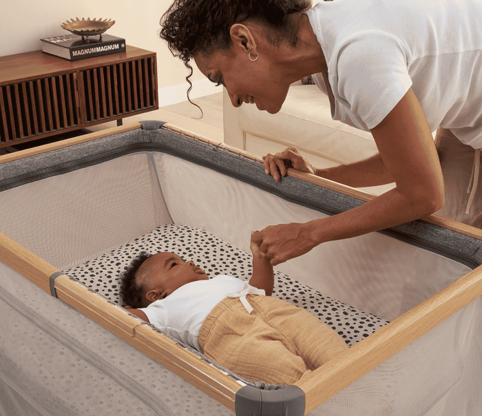 CoZee Go Travel Cot  > soft mattress and mesh sides for safe and comfortable sleep environment
